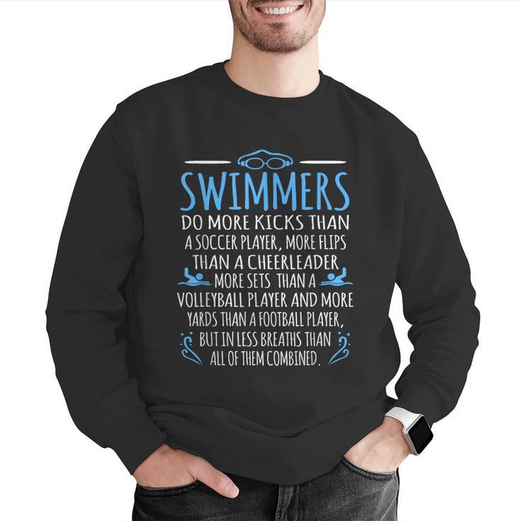 Swimmers Facts Swimming Swim Coach Men Women Graphic Small Men Graphic Sweatshirt