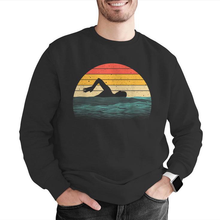 Swimming Art For Men Women Swim Coach Rescue Swimmer Men Graphic Sweatshirt