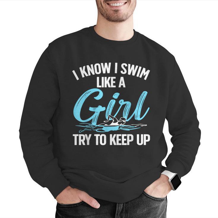 Swimming For Men Women Kids Swimmer Swim Lovers Men Graphic Sweatshirt