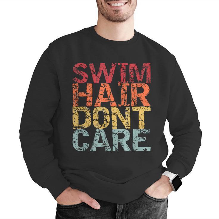 Swimming Pool Diving Sport Swimmer Swim Hair Dont Care Men Graphic Sweatshirt Swimming Pool Diving Sport Swimmer Swim Hair Dont Care Men Graphic Sweatshirt