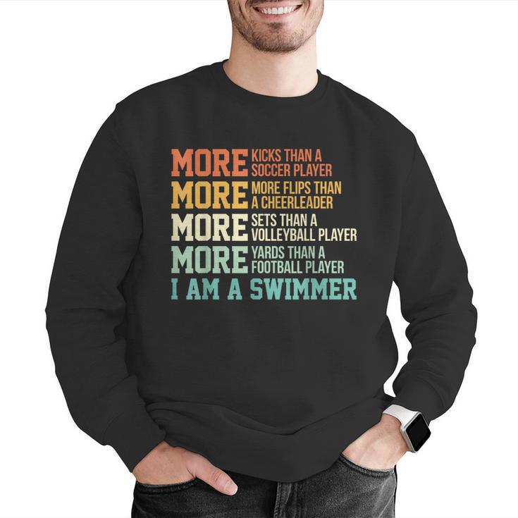 Swimming Saying Swim Swimmer Men Graphic Sweatshirt Swimming Saying Swim Swimmer Men Graphic Sweatshirt