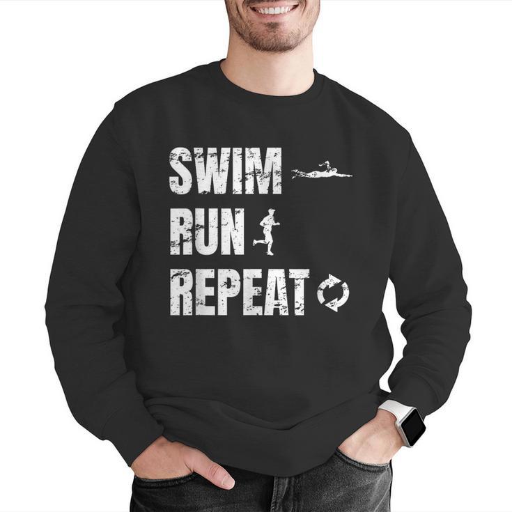 Swimrun Endurance Sports Swimming Running Swim Run Men Graphic Sweatshirt Swimrun Endurance Sports Swimming Running Swim Run Men Graphic Sweatshirt
