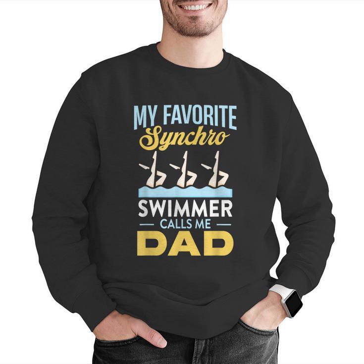 Synchronized Swimming Dad Favorite Synchro Swimmer Artistic Men Graphic Sweatshirt