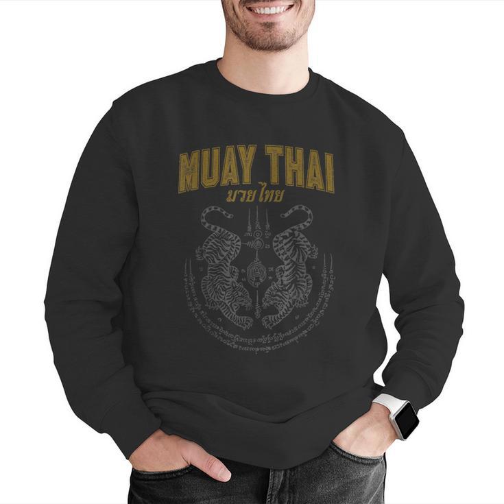 Twin Tiger Sak Yant Muay Thai Men Graphic Sweatshirt Twin Tiger Sak Yant Muay Thai Men Graphic Sweatshirt