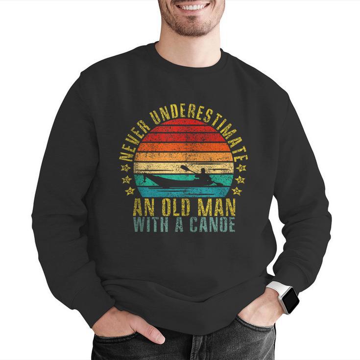 Never Underestimate An Old Man With a Canoe Retro Sleeveless Men Graphic Sweatshirt Never Underestimate An Old Man With a Canoe Retro Sleeveless Men Graphic Sweatshirt