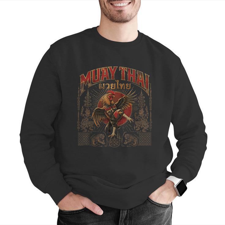 Vintage Muay Thai Legend Thai Boxing Fighter Art Chicken Men Graphic Sweatshirt Vintage Muay Thai Legend Thai Boxing Fighter Art Chicken Men Graphic Sweatshirt