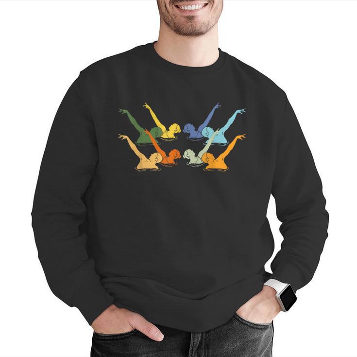 Vintage Synchronized Swimming Artistic Swimming Men Graphic Sweatshirt