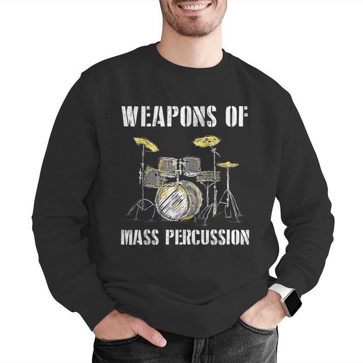 Weapons Of Mass Percussion Band Best Drummer Drum Kit Men Graphic Sweatshirt Weapons Of Mass Percussion Band Best Drummer Drum Kit Men Graphic Sweatshirt