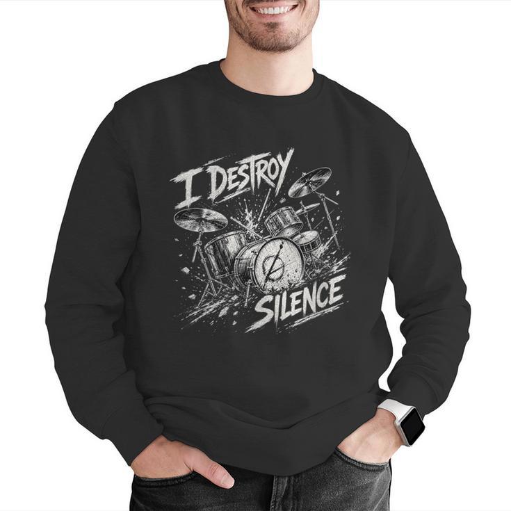 Women's Drum Kit I Destroy Silence Art Men Graphic Sweatshirt Women's Drum Kit I Destroy Silence Art Men Graphic Sweatshirt