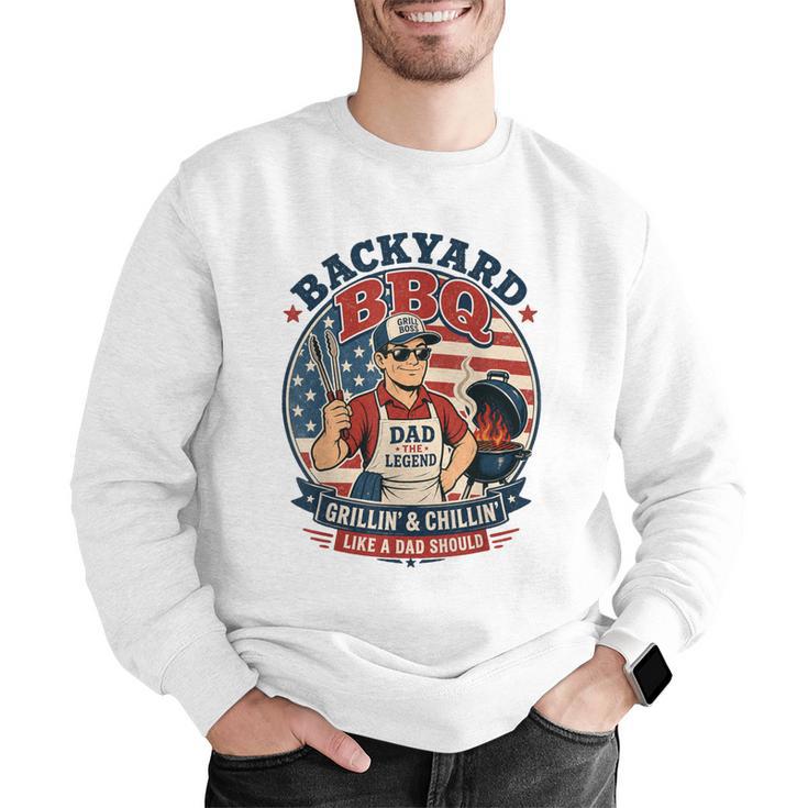 Backyard BBQ Dad Grill Boss Patriotic Fourth Of July Barbecu Men Graphic Sweatshirt Backyard BBQ Dad Grill Boss Patriotic Fourth Of July Barbecu Men Graphic Sweatshirt