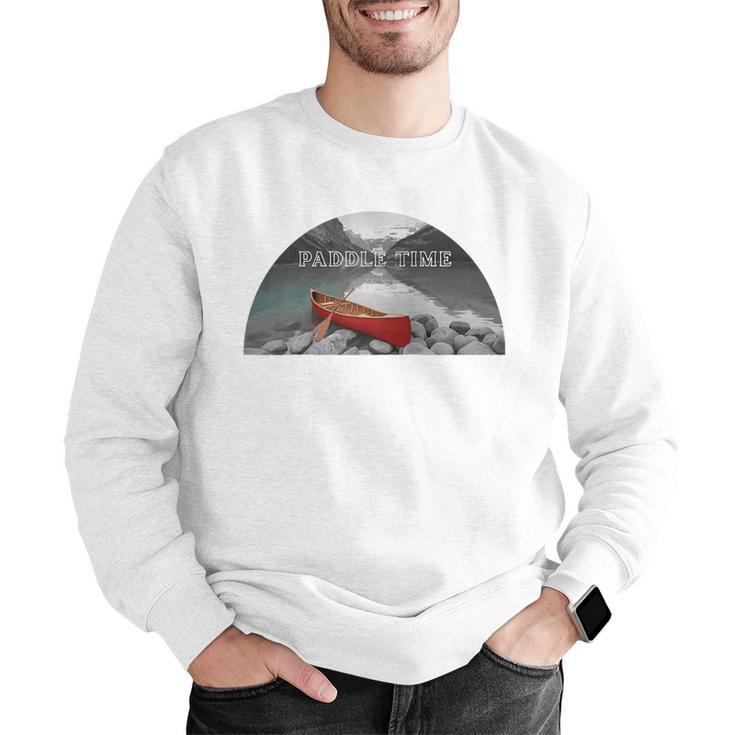 Canoe Lover Time To Paddle Raglan Baseball Tee Men Graphic Sweatshirt