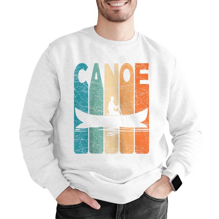 Canoe Vintage Canoeing Retro Canoe Paddling Raglan Baseball Tee Men Graphic Sweatshirt