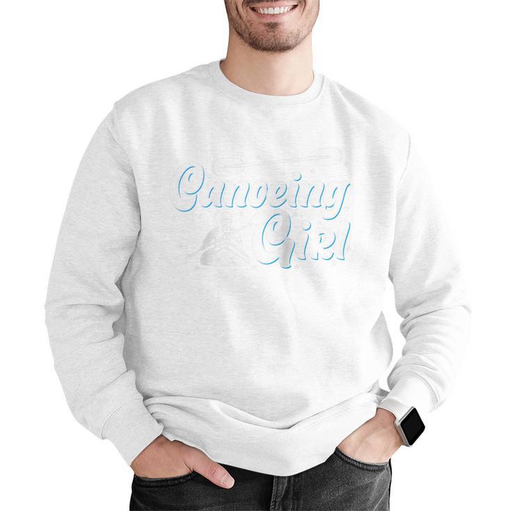 Canoeing Girl Raglan Baseball Tee Men Graphic Sweatshirt