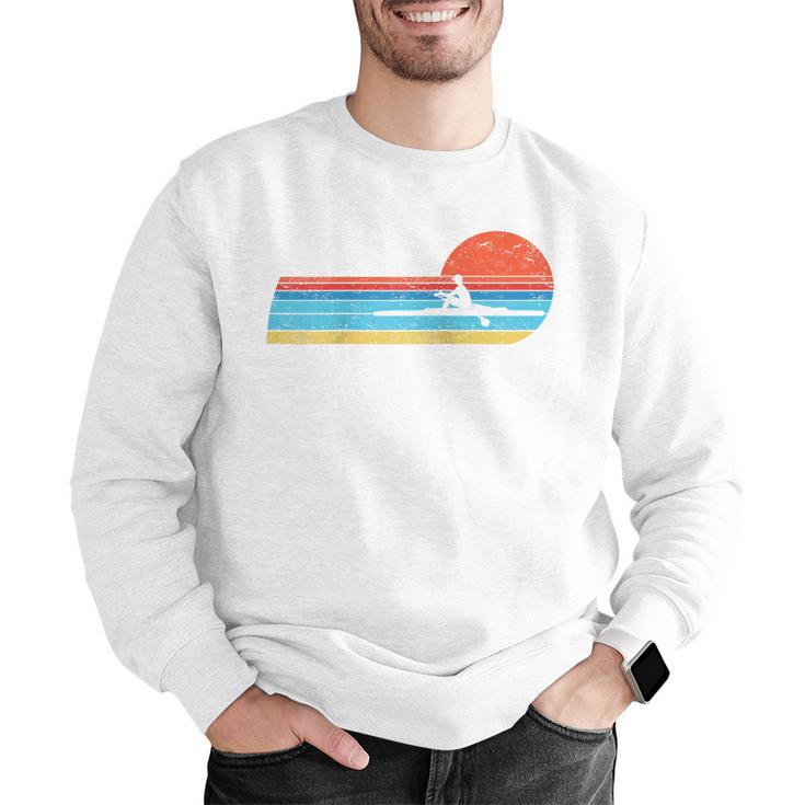 Canoes-Rowing Canoe-Rower Canoeing-Canoeist Vintage Canoes Raglan Baseball Tee Men Graphic Sweatshirt