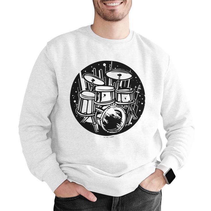 Drum Kit Drums Sweatshirt Men Graphic Sweatshirt
