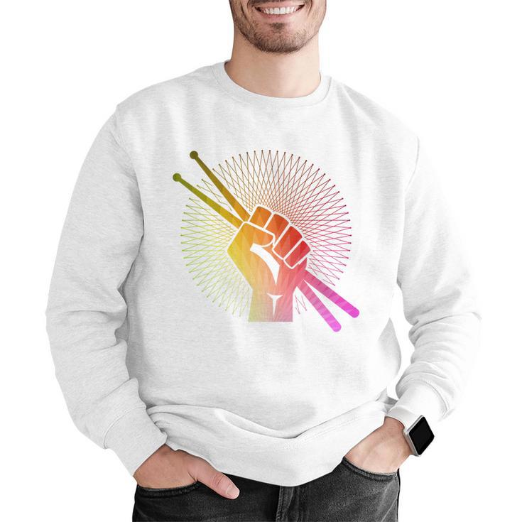 Drummer Drumsticks Fist Drum Kit Sweatshirt Men Graphic Sweatshirt Drummer Drumsticks Fist Drum Kit Sweatshirt Men Graphic Sweatshirt
