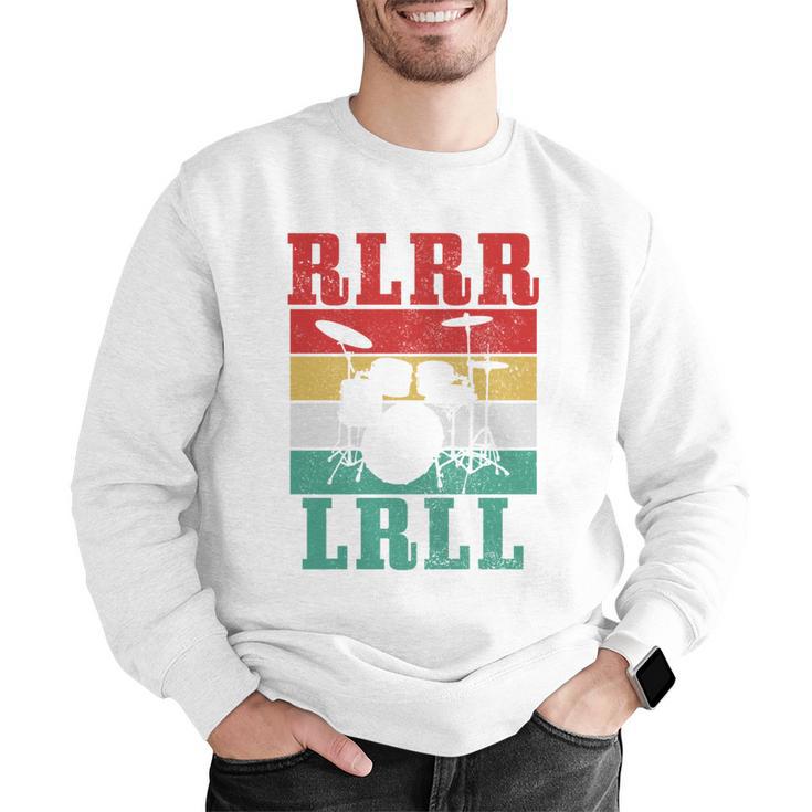 Drummer RLRR LRLL Vintage Drum Kit Sweatshirt Men Graphic Sweatshirt