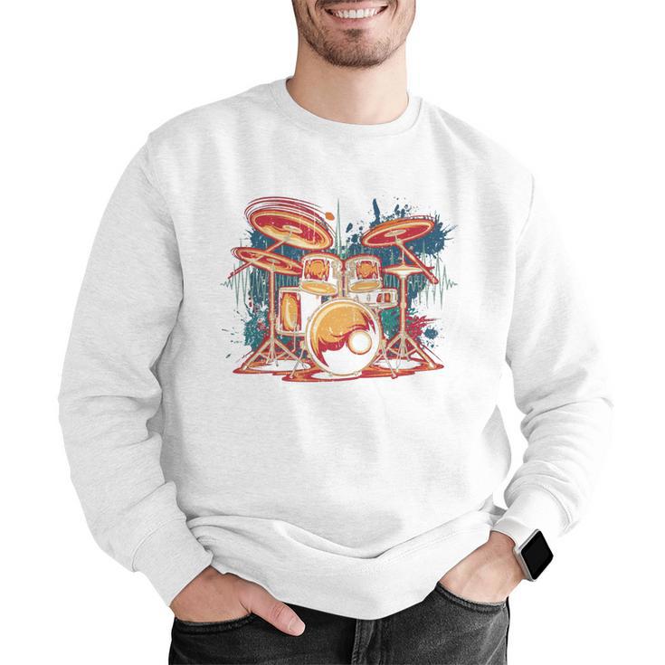 Dynamic Drum Kit For Drummers And Rock Music Lovers Sweatshirt Men Graphic Sweatshirt Dynamic Drum Kit For Drummers And Rock Music Lovers Sweatshirt Men Graphic Sweatshirt