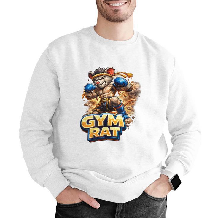 Gym Rat Kickboxing Nak Muay Thai Boxing Fighter Men Graphic Sweatshirt