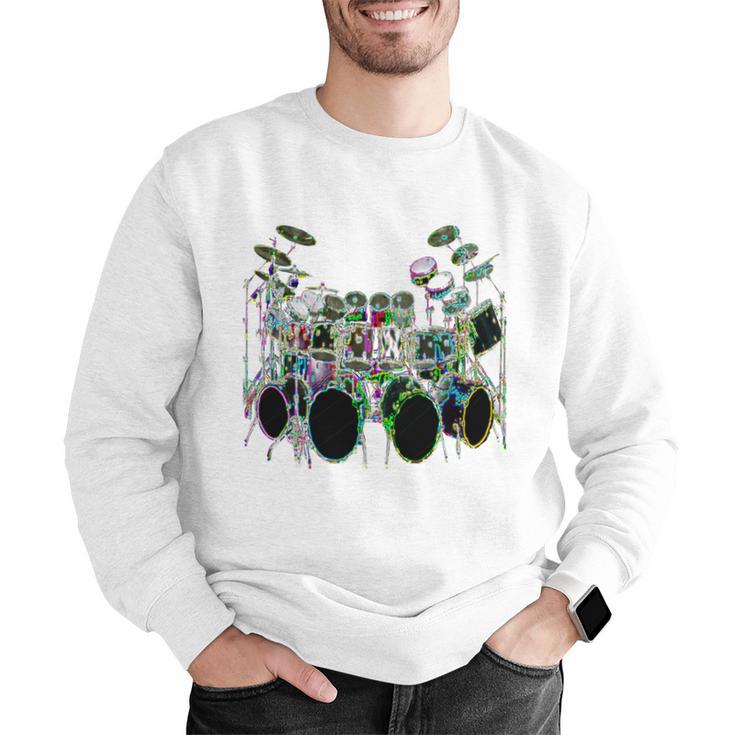 Large Drum Kit With Many Drums Men Graphic Sweatshirt