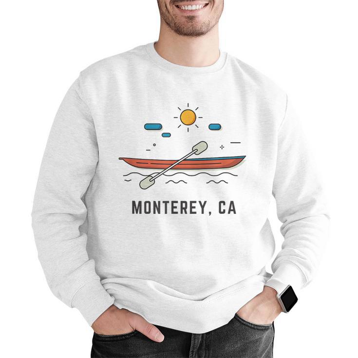 Monterey California Kayak Canoe Paddling Outdoor Men Graphic Sweatshirt