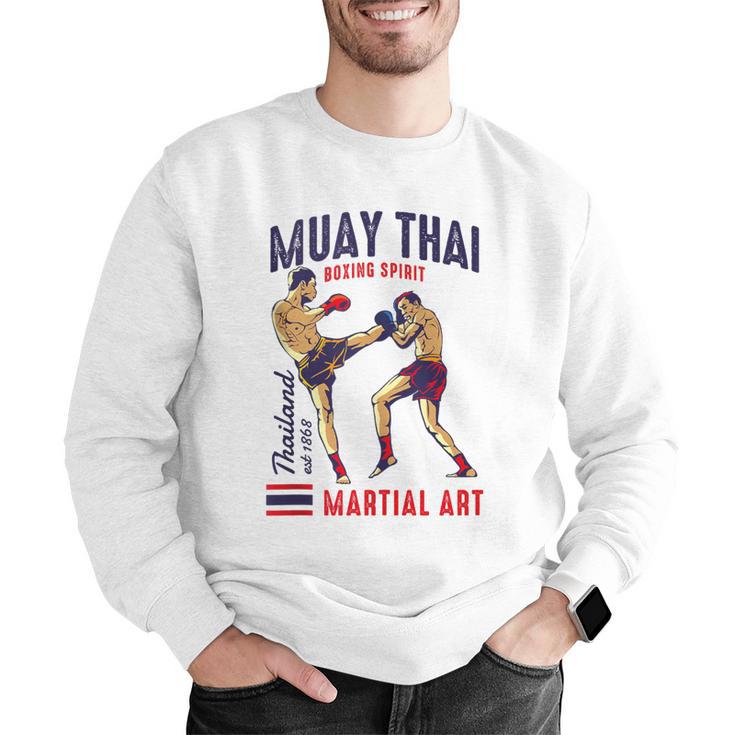 Muay Thai Boxing Spirit Martial Art Men Graphic Sweatshirt Muay Thai Boxing Spirit Martial Art Men Graphic Sweatshirt