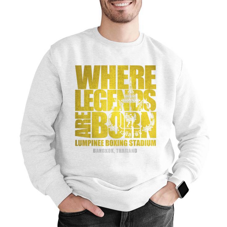 Muay Thai Lumpinee Boxing Stadium Where Legend Born Men Graphic Sweatshirt Muay Thai Lumpinee Boxing Stadium Where Legend Born Men Graphic Sweatshirt