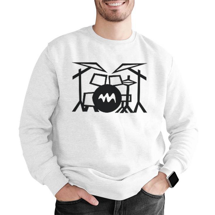 Retro Drum Kit Raglan Baseball Tee Men Graphic Sweatshirt
