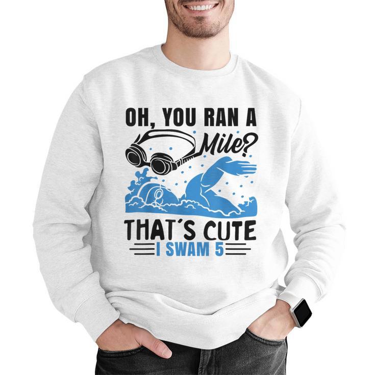 Swimmer Swimming Men Graphic Sweatshirt