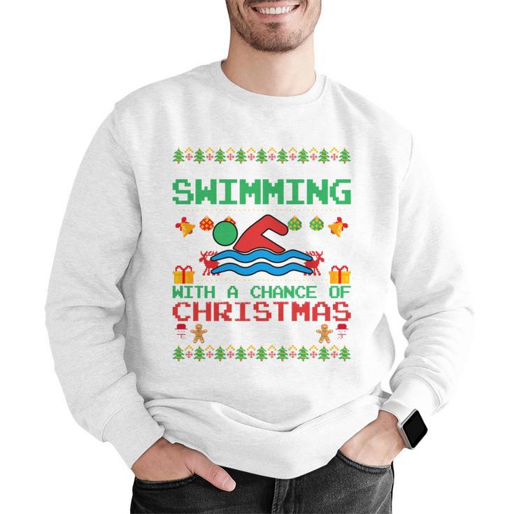 Swimming Christmas Party Swim Swimmer Christmas Ugly Style Men Graphic Sweatshirt Swimming Christmas Party Swim Swimmer Christmas Ugly Style Men Graphic Sweatshirt
