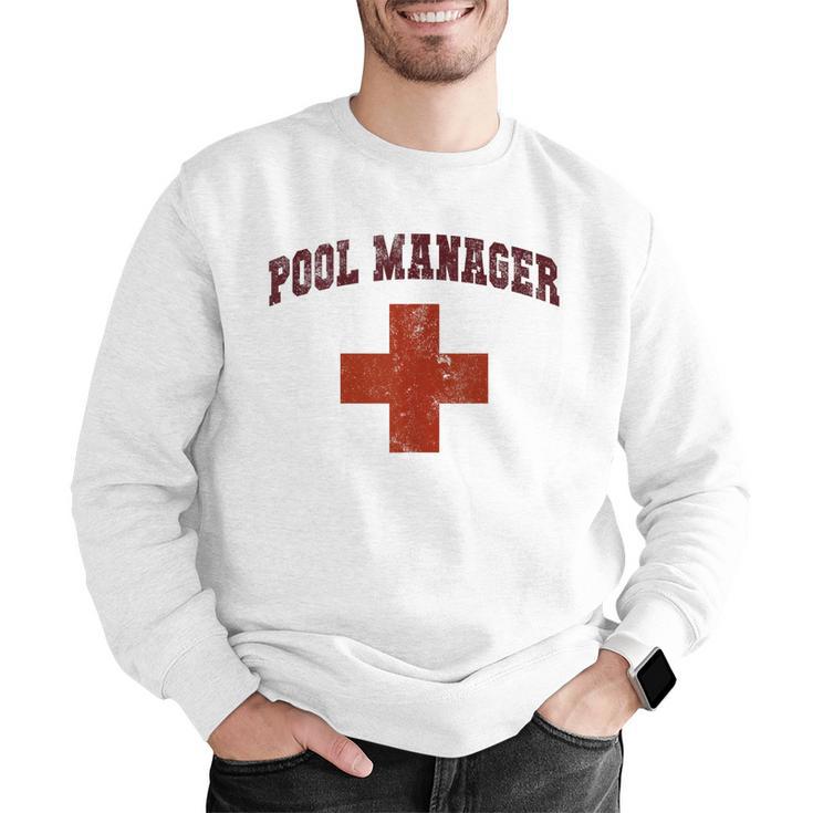 Swimming Pool Manager Beach Vacay Lifeguards Swim Cruise Men Graphic Sweatshirt