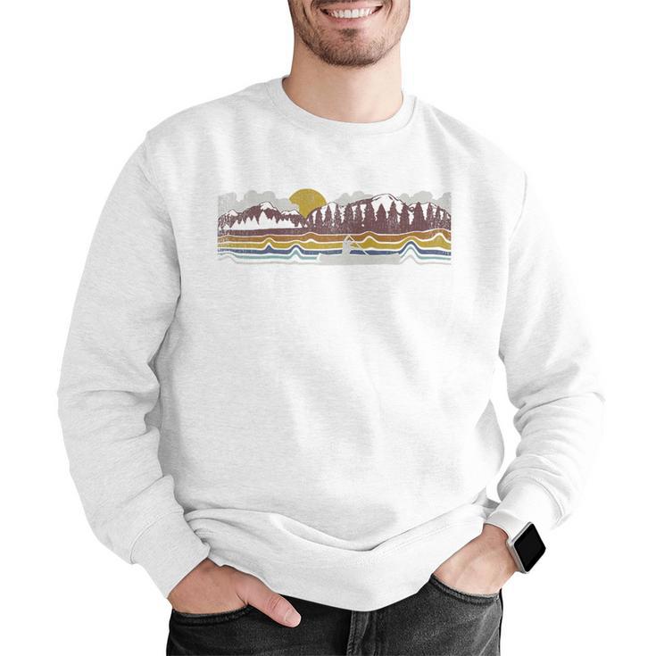 Trendy Canoe Silhouette Colourful Landscape Raglan Baseball Tee Men Graphic Sweatshirt Trendy Canoe Silhouette Colourful Landscape Raglan Baseball Tee Men Graphic Sweatshirt