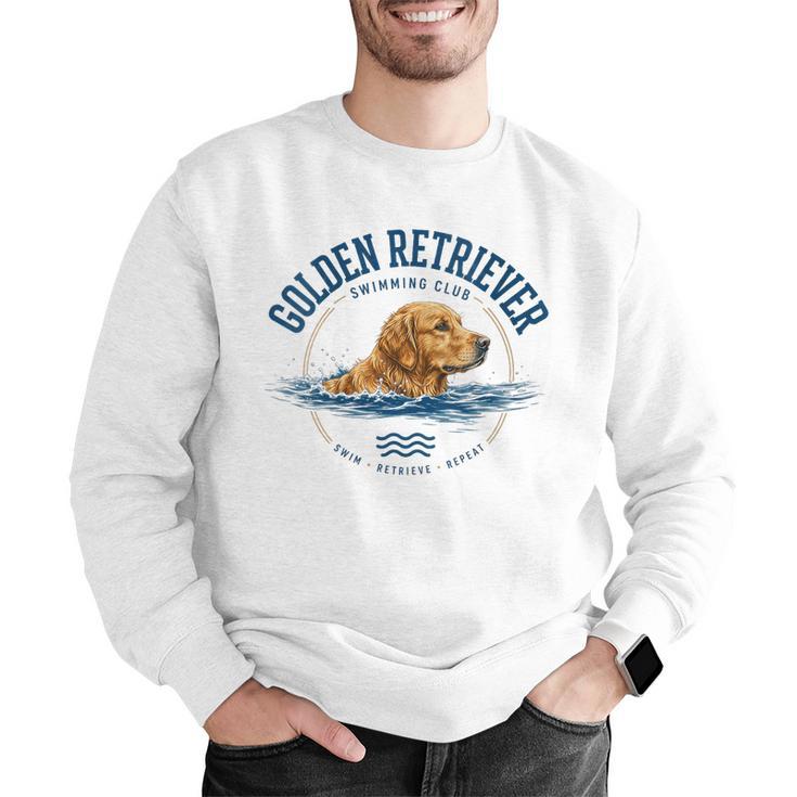 Women's Golden Retriever Swimming Men Graphic Sweatshirt Women's Golden Retriever Swimming Men Graphic Sweatshirt