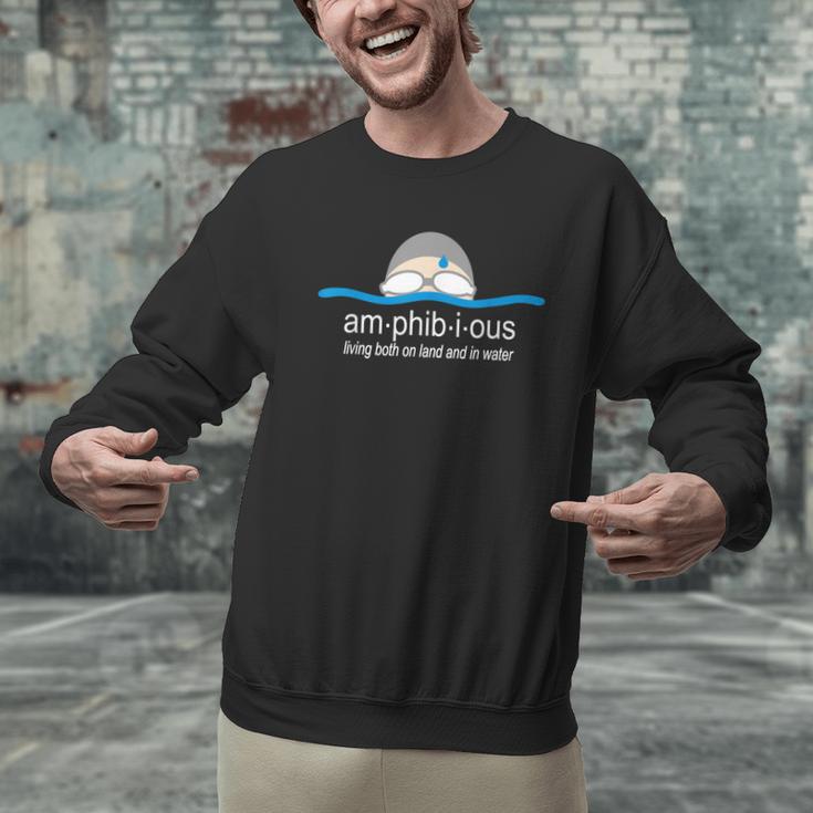 Amphibious Swimming Men Graphic Sweatshirt Amphibious Swimming Men Graphic Sweatshirt