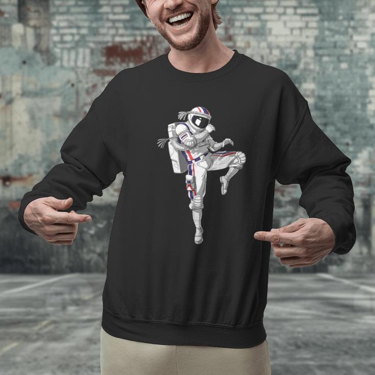 Astronaut Muay Thai Boxing Karate Kickboxing Martial Arts Men Graphic Sweatshirt