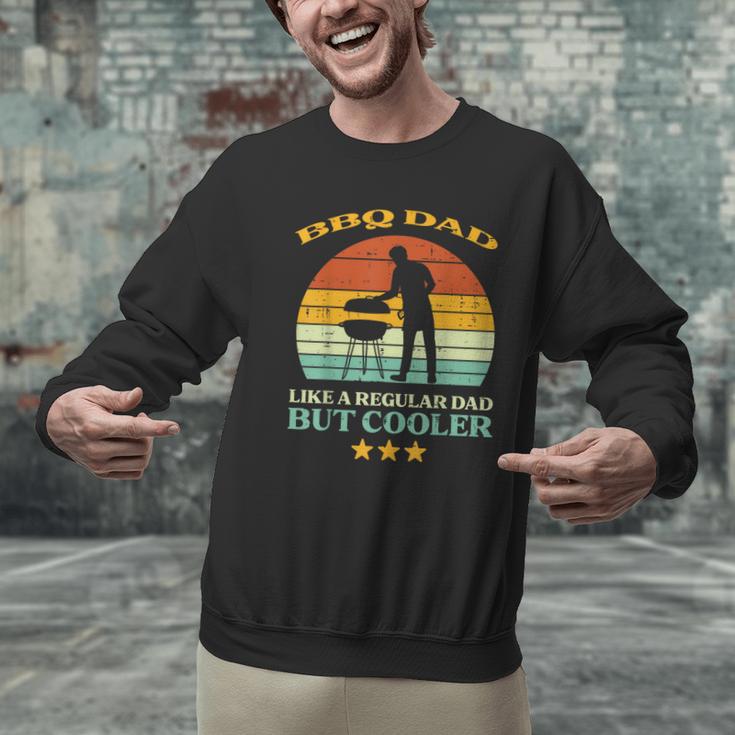 Bbq Dad Cooler Retro Barbecue Grill Fathers Day Daddy Papa Men Graphic Sweatshirt
