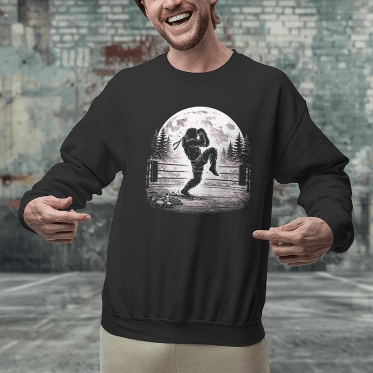 Bigfoot Muay Thai Boxer Martial Arts Sasquatch Men Graphic Sweatshirt Bigfoot Muay Thai Boxer Martial Arts Sasquatch Men Graphic Sweatshirt