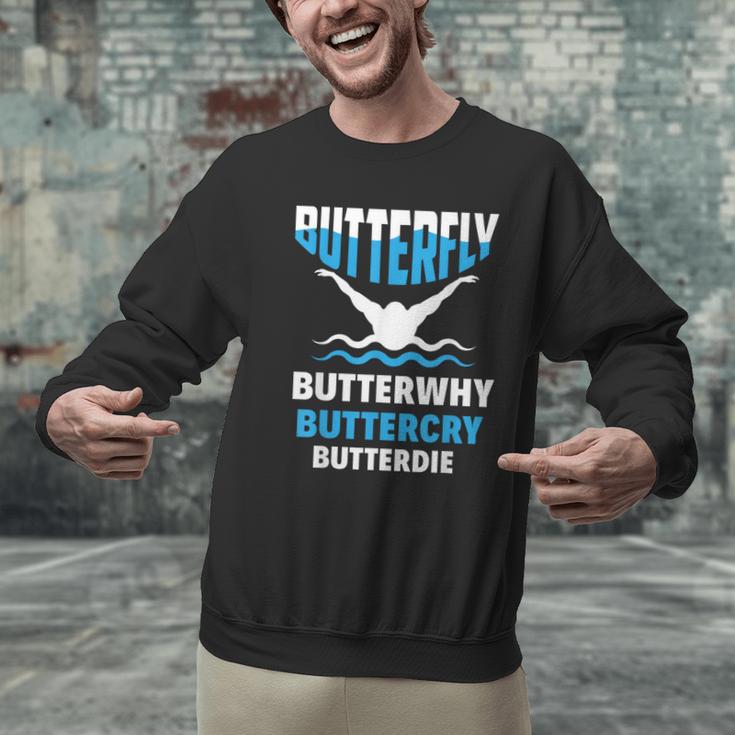Butterfly Butterwhy Buttercry Swimming Swimmer Men Graphic Sweatshirt Butterfly Butterwhy Buttercry Swimming Swimmer Men Graphic Sweatshirt