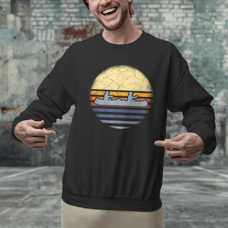 Canoe Canoeing Vintage Sunset Men Graphic Sweatshirt Canoe Canoeing Vintage Sunset Men Graphic Sweatshirt