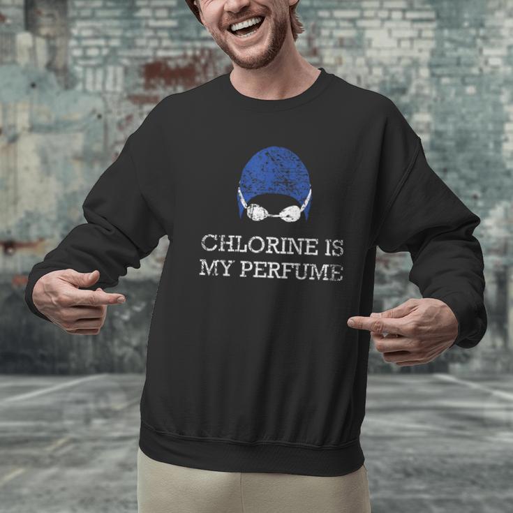 Chlorine Is My Perfume Shirt Swim Swimming Men Graphic Sweatshirt