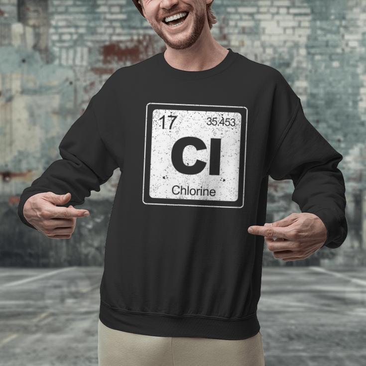 Chlorine Periodic Table Symbol Chemistry Swimming Dive Men Graphic Sweatshirt Chlorine Periodic Table Symbol Chemistry Swimming Dive Men Graphic Sweatshirt