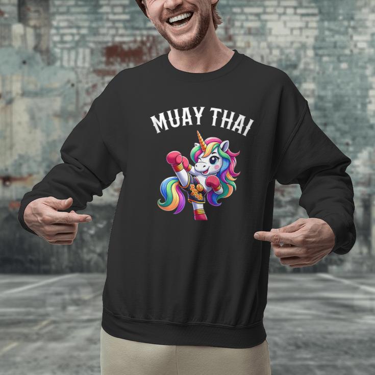 Cute Muay Thai Unicorn Men Graphic Sweatshirt Cute Muay Thai Unicorn Men Graphic Sweatshirt