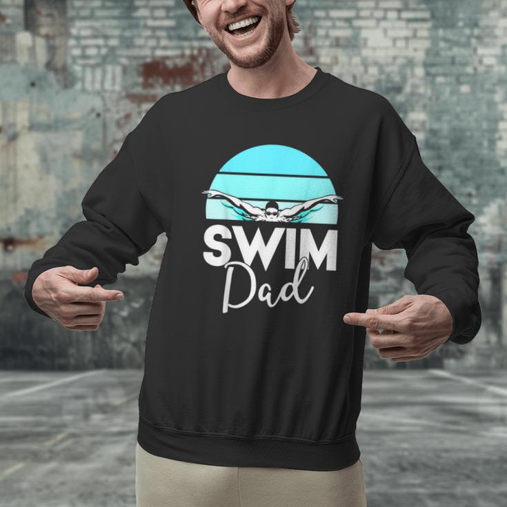Dad Father School Swimming Meet Swimmer Swimmer Men Graphic Sweatshirt Dad Father School Swimming Meet Swimmer Swimmer Men Graphic Sweatshirt