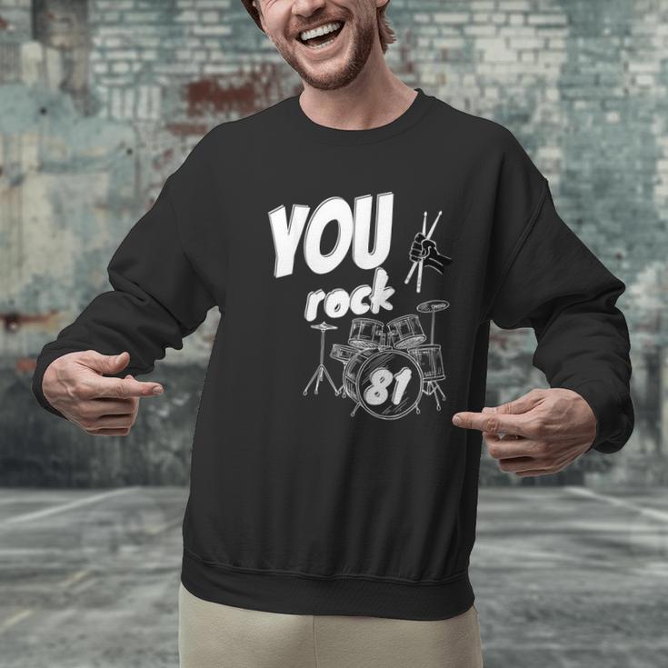 Drum Kit Drummer 81 Years 81st Birthday Men Women Men Graphic Sweatshirt Drum Kit Drummer 81 Years 81st Birthday Men Women Men Graphic Sweatshirt