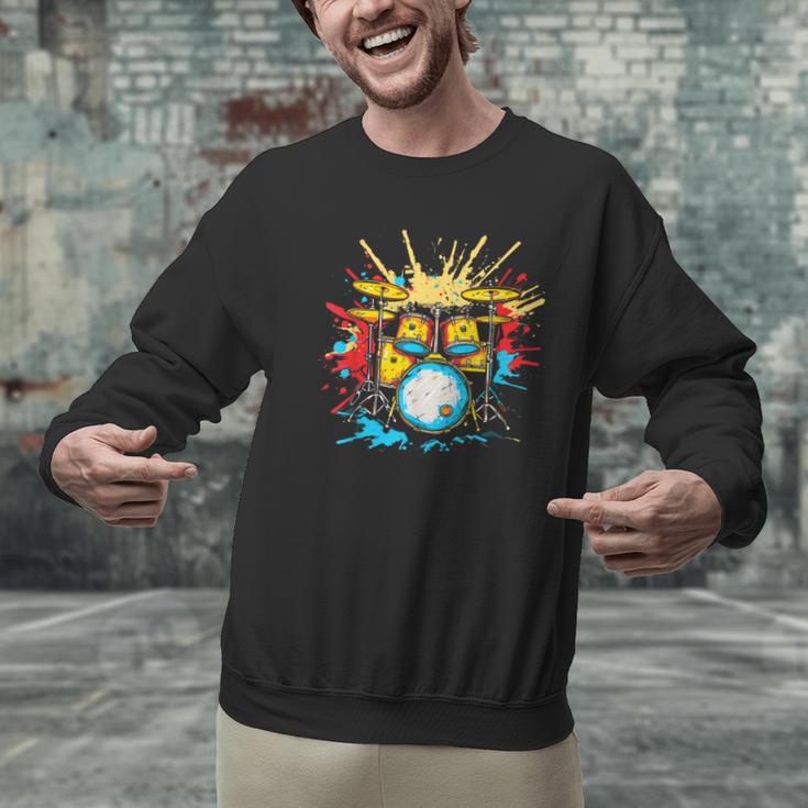 Drum Kit Steamwave Music Band Men Graphic Sweatshirt Drum Kit Steamwave Music Band Men Graphic Sweatshirt