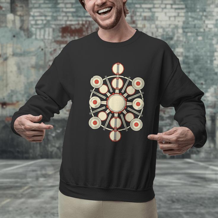 Drummer Drum Kit Mandala Percussionist Music Lover Men Graphic Sweatshirt Drummer Drum Kit Mandala Percussionist Music Lover Men Graphic Sweatshirt