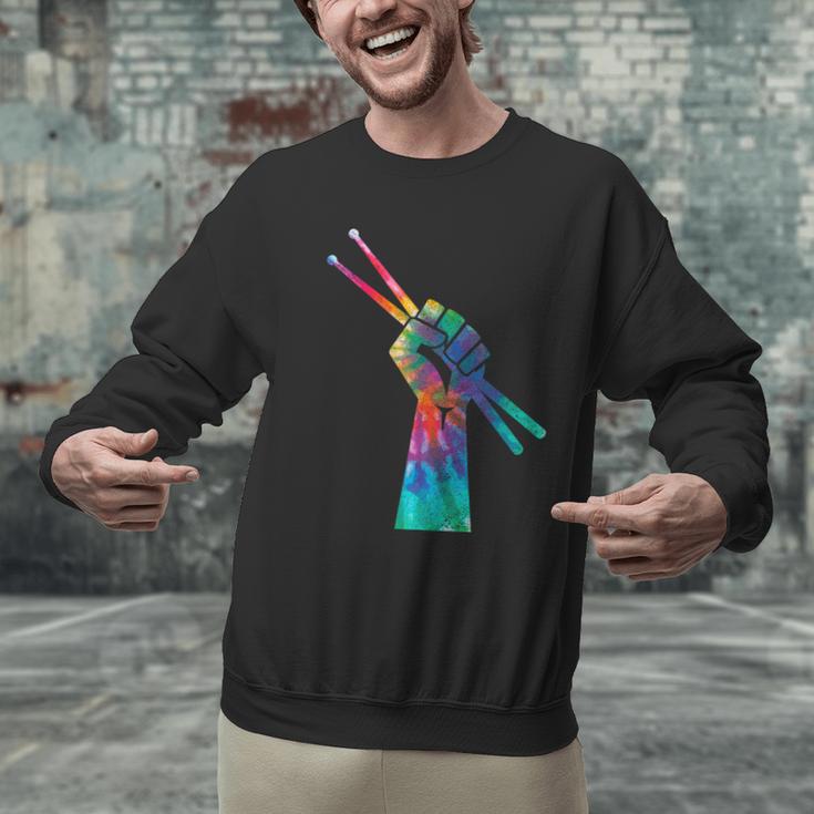 Drummer Drum Kit Tie Dye Hippie Drummer Men Graphic Sweatshirt Drummer Drum Kit Tie Dye Hippie Drummer Men Graphic Sweatshirt