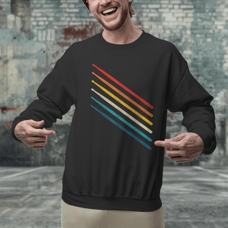 Drummer Drum Kit Vintage Retro Drummer Men Graphic Sweatshirt