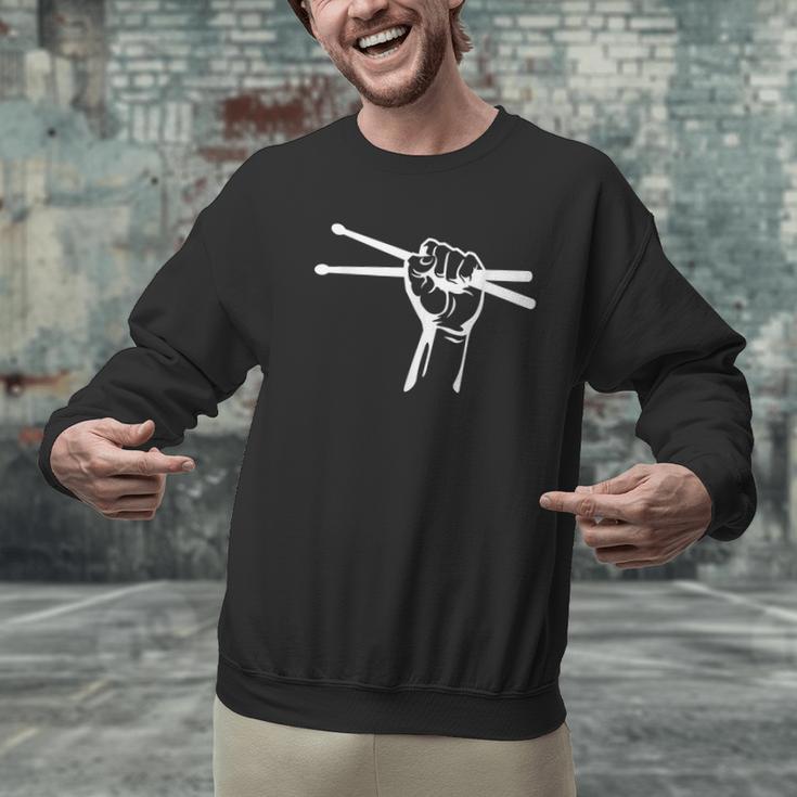 Drumsticks Hand Drum Kit Drummer Men Graphic Sweatshirt Drumsticks Hand Drum Kit Drummer Men Graphic Sweatshirt