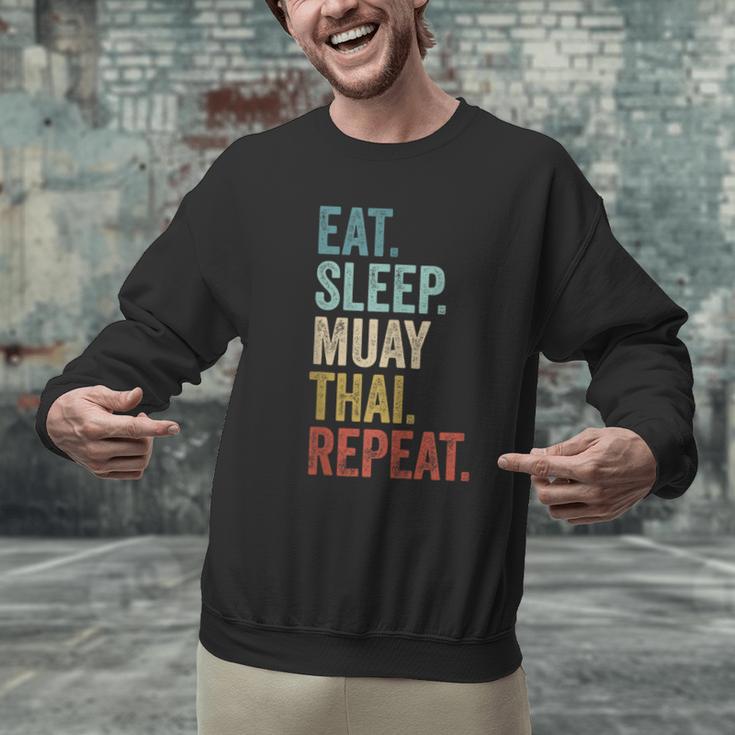 Eat Sleep Muay Thai Repeat Thai Boxing Men Graphic Sweatshirt Eat Sleep Muay Thai Repeat Thai Boxing Men Graphic Sweatshirt